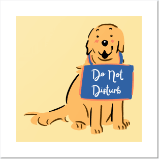 Do Not Disturb Sign Cute Dog Posters and Art